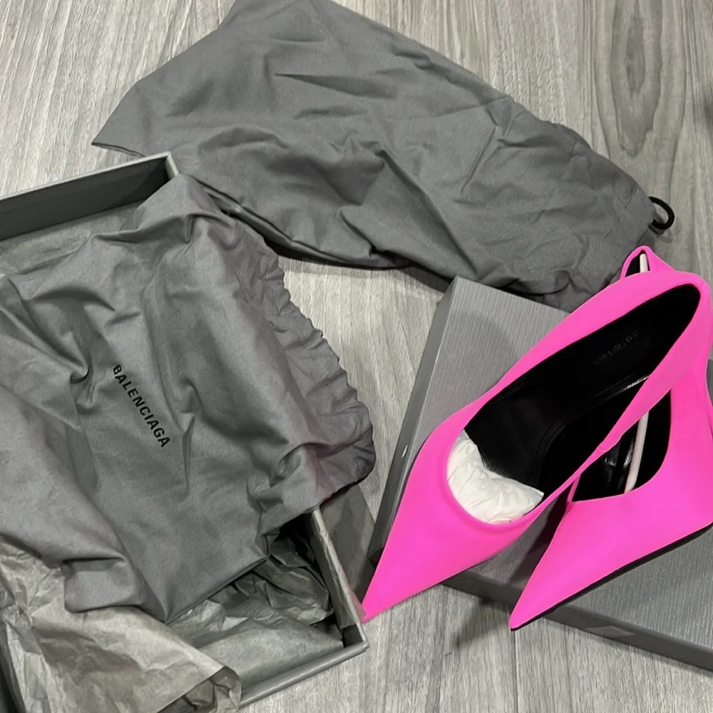 BALENCIAGA Knife Pump in Fluo Pink new - Picture 13 of 16